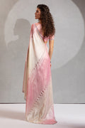 Elegant Blush Pink Ombre Satin Saree with Sequin Border LF