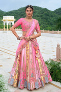 Multi Colour Embroidered Lehenga Set with Mirror & Floral Detailing RTI