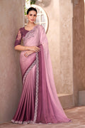 Chiffon Sequins Embroidered Function wear Saree RTI