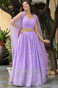 Lavender Glow  Sequins Embroidered Lehenga Set RTI