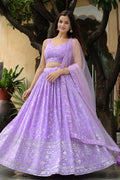 Lavender Glow  Sequins Embroidered Lehenga Set RTI