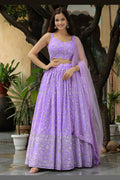 Lavender Glow  Sequins Embroidered Lehenga Set RTI