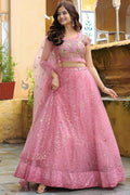 Blush Bloom Pink Sequins Embroidered Lehenga Set RTI