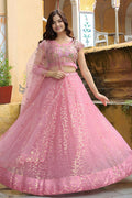 Blush Bloom Pink Sequins Embroidered Lehenga Set RTI