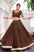 Elegant Brown Lehenga Choli Detailing – Navratri Festival RTI