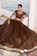 Elegant Brown Lehenga Choli Detailing – Navratri Festival RTI