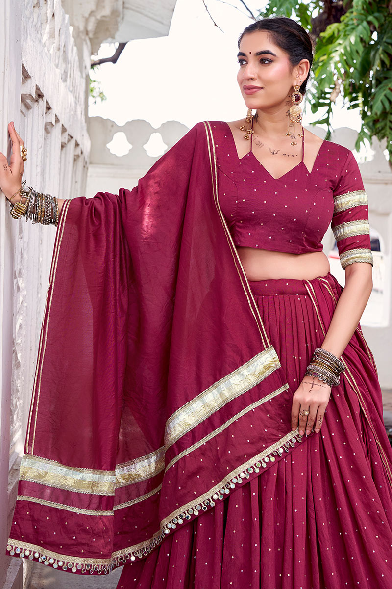 Garba night gracefull Pink Printed Lehenga Choli for Navratri Festival RTI