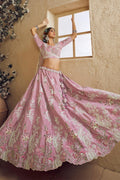 Pink Sequins Work Lehenga choli with Pink Dupatta RTI