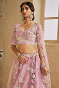 Pink Sequins Work Lehenga choli with Pink Dupatta RTI