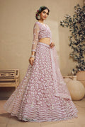 Exquisite Pink Lehenga Choli Ensemble with Embroidery &  Pink Dupatta RTI