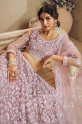 Exquisite Pink Lehenga Choli Ensemble with Embroidery &  Pink Dupatta RTI