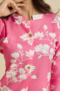 Pink Floral Co-ord Set with Straight Pants PR