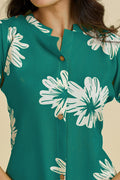 Elegant Teal Floral Kurta Co-ord Set for Women | Summer Ethnic Wear UK PR