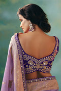 Elegant Lavender Silk Saree with Zari Embroidery RTI