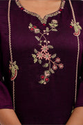 Designer-Style Fuchsia Wine Kurta Set | Women’s Festive Ethnic Collection UK RTI
