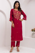 Affordable Fuchsia Kurta Set with Dupatta | Ethnic Wear for Women UK RTI