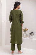 Women’s Mehendi Green Kurta Set | Embroidered Dupatta Outfit at Best Price UK RTI
