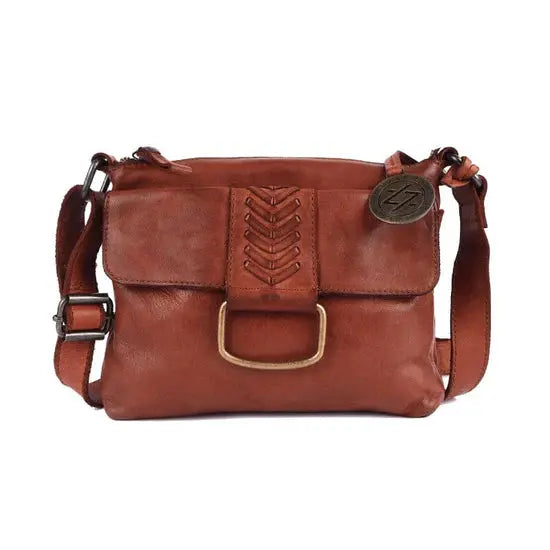 Asta - The Shoulder Handbag -Cognac & Dark Brown Kompanero