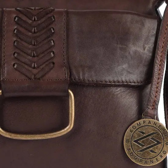 Asta - The Shoulder Handbag -Cognac & Dark Brown Kompanero