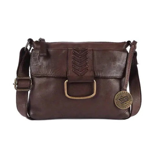 Asta - The Shoulder Handbag -Cognac & Dark Brown Kompanero