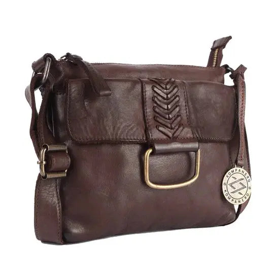Asta - The Shoulder Handbag -Cognac & Dark Brown Kompanero