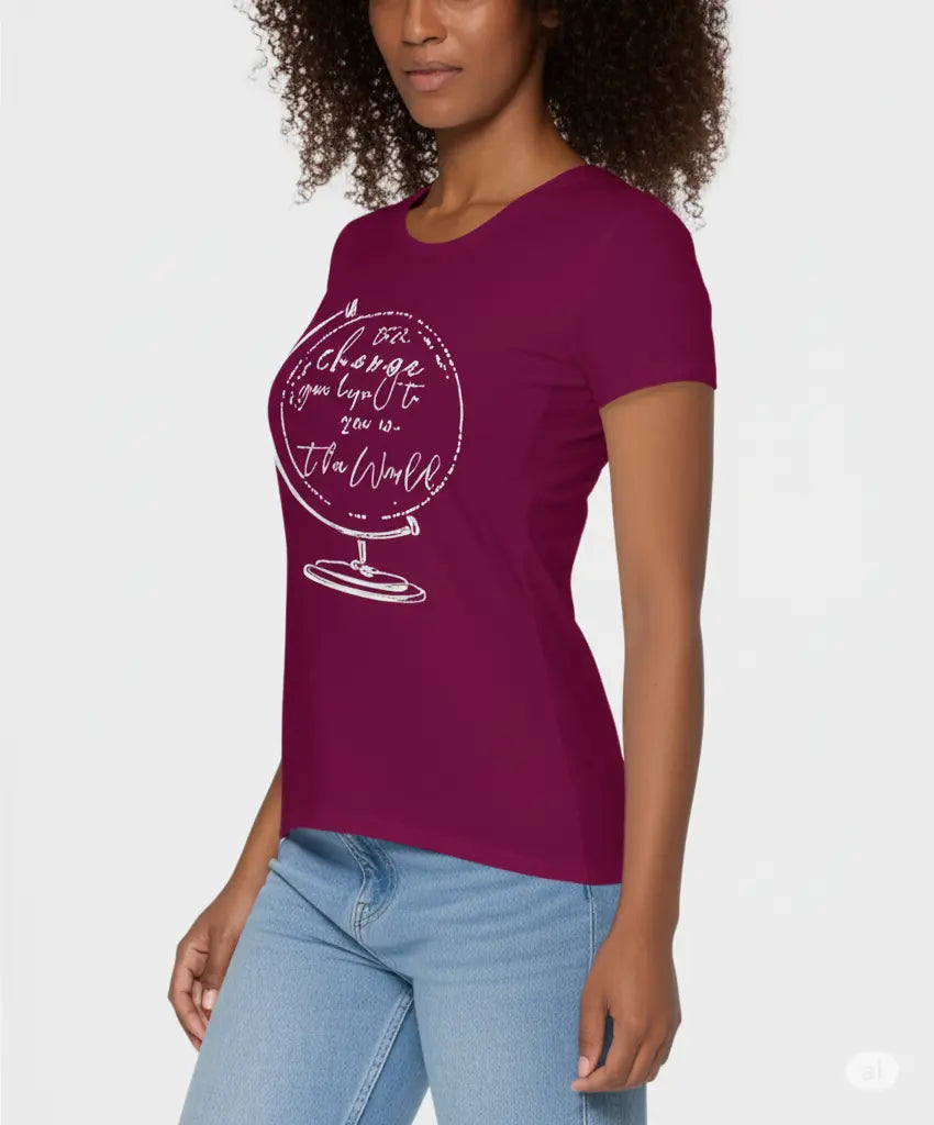 Be The Change - Graphic T-Shirt – 100% Cotton - Black & Maroon Variants Offbeat