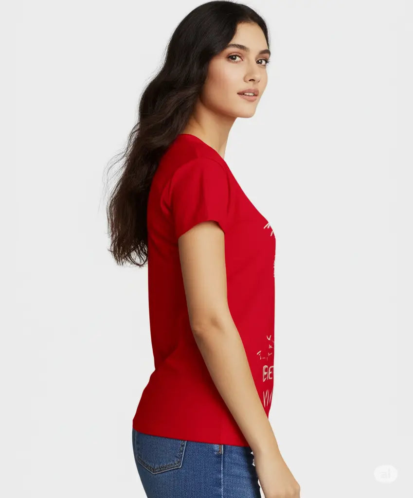 Be Wild Graphic T-Shirt – 100% Cotton - Red & White Variants Offbeat