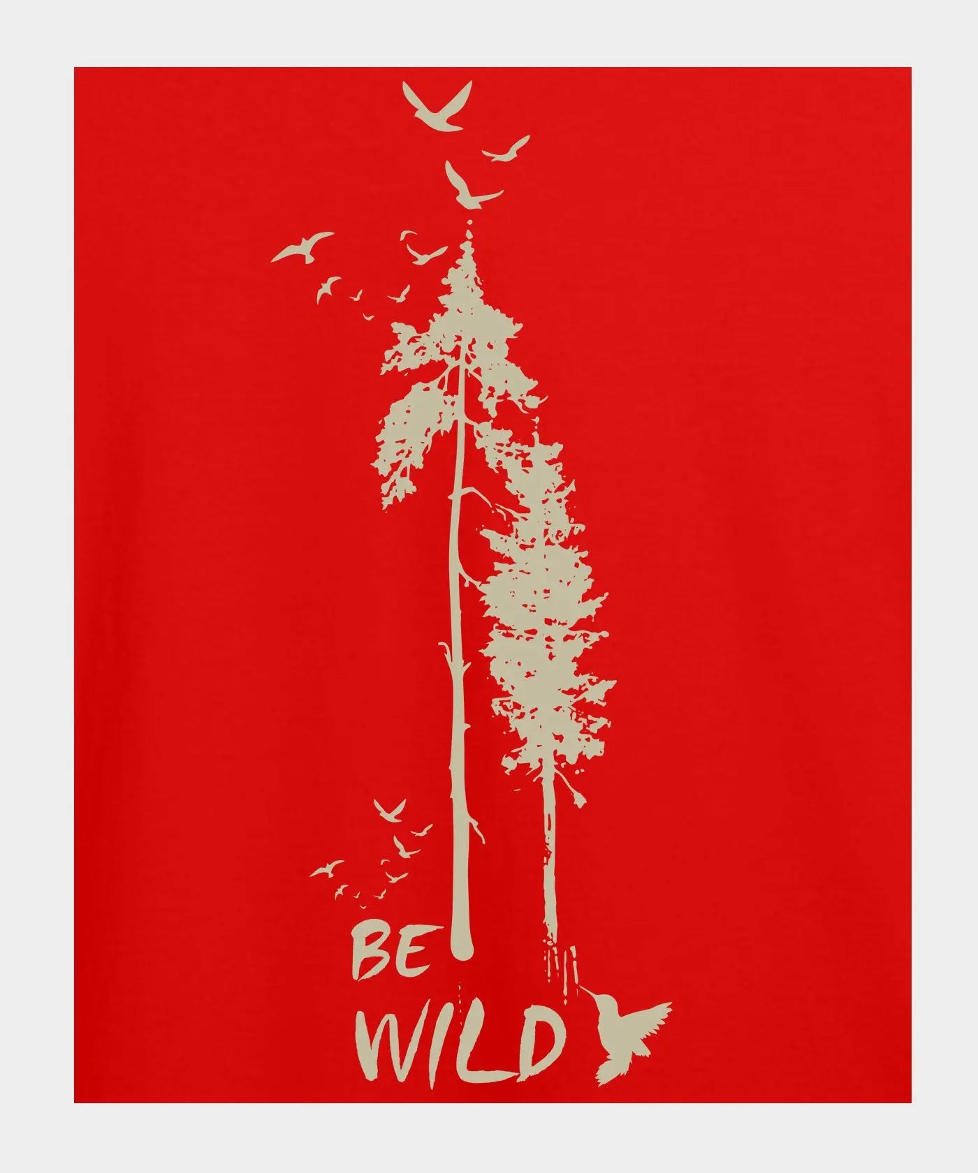 Be Wild Graphic T-Shirt – 100% Cotton - Red & White Variants Offbeat
