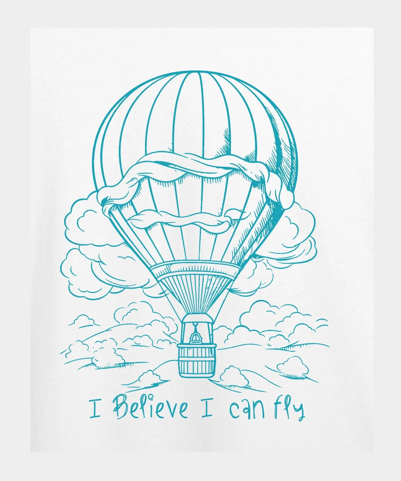 Believe & Fly - Women Graphic T-Shirt – 100% Cotton - Electric Blue & White Variants Offbeat