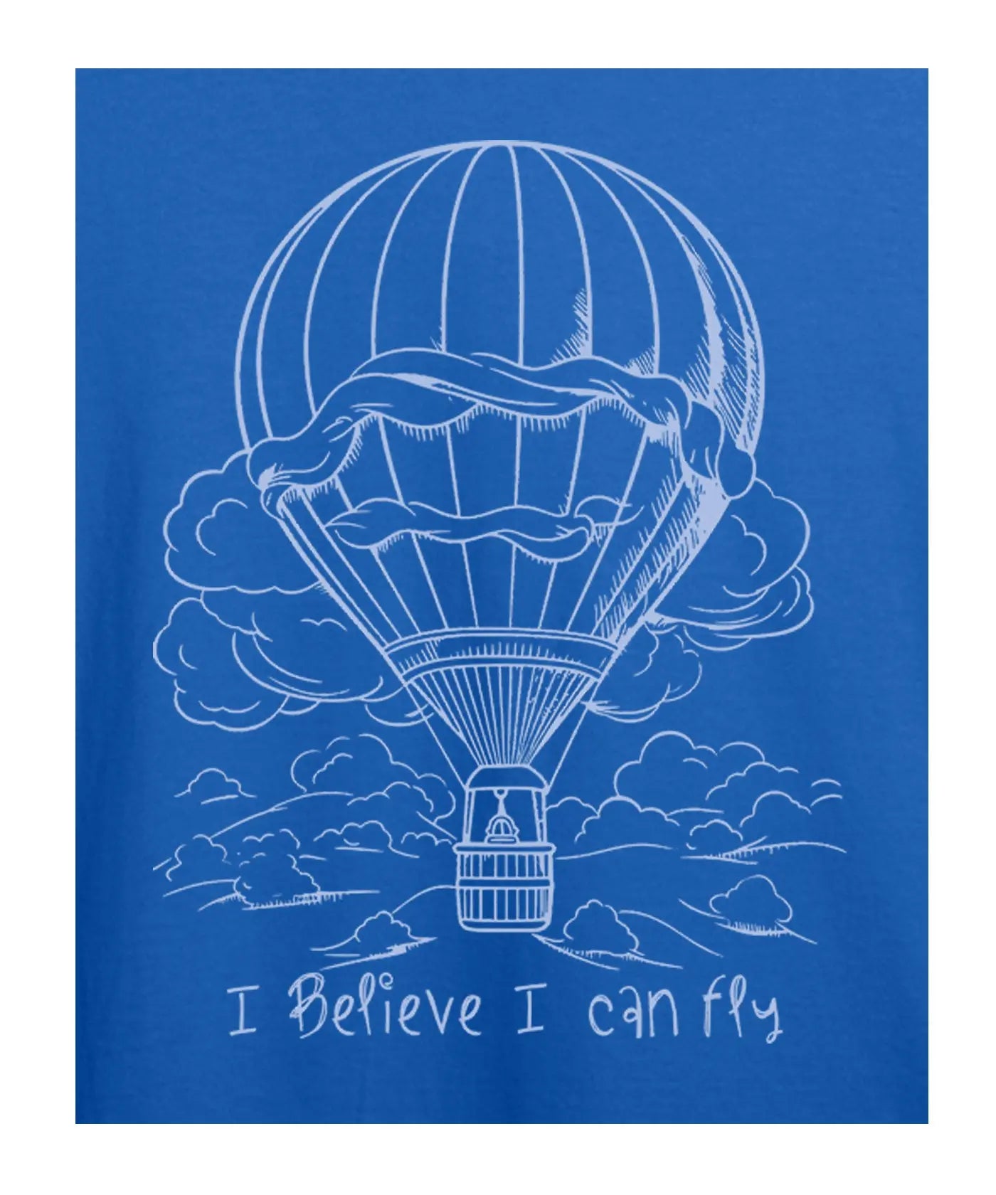 Believe & Fly - Women Graphic T-Shirt – 100% Cotton - Electric Blue & White Variants Offbeat