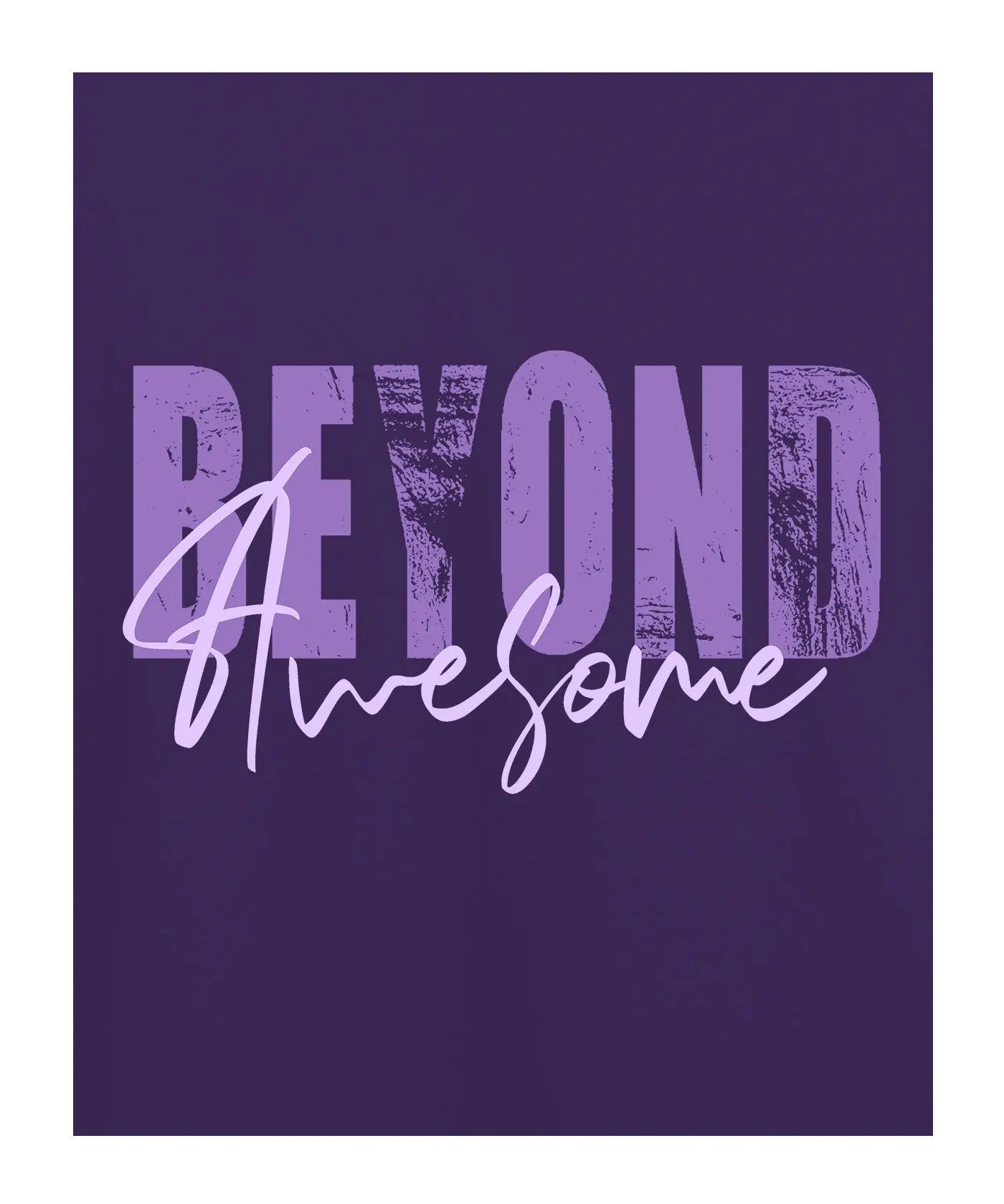 Beyond Awesome - Women’s T-Shirt – Premium Round Neck - Violet - 100% Cotton Offbeat