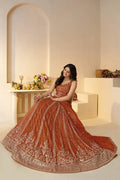 Bridal Lehenga in Rustic Orange – Perfect for Festivals KSR