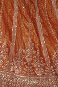 Bridal Lehenga in Rustic Orange – Perfect for Festivals KSR