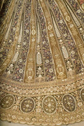 Bridal Mehendi Lehenga Featuring Beautiful Thread Work Detailing KSR