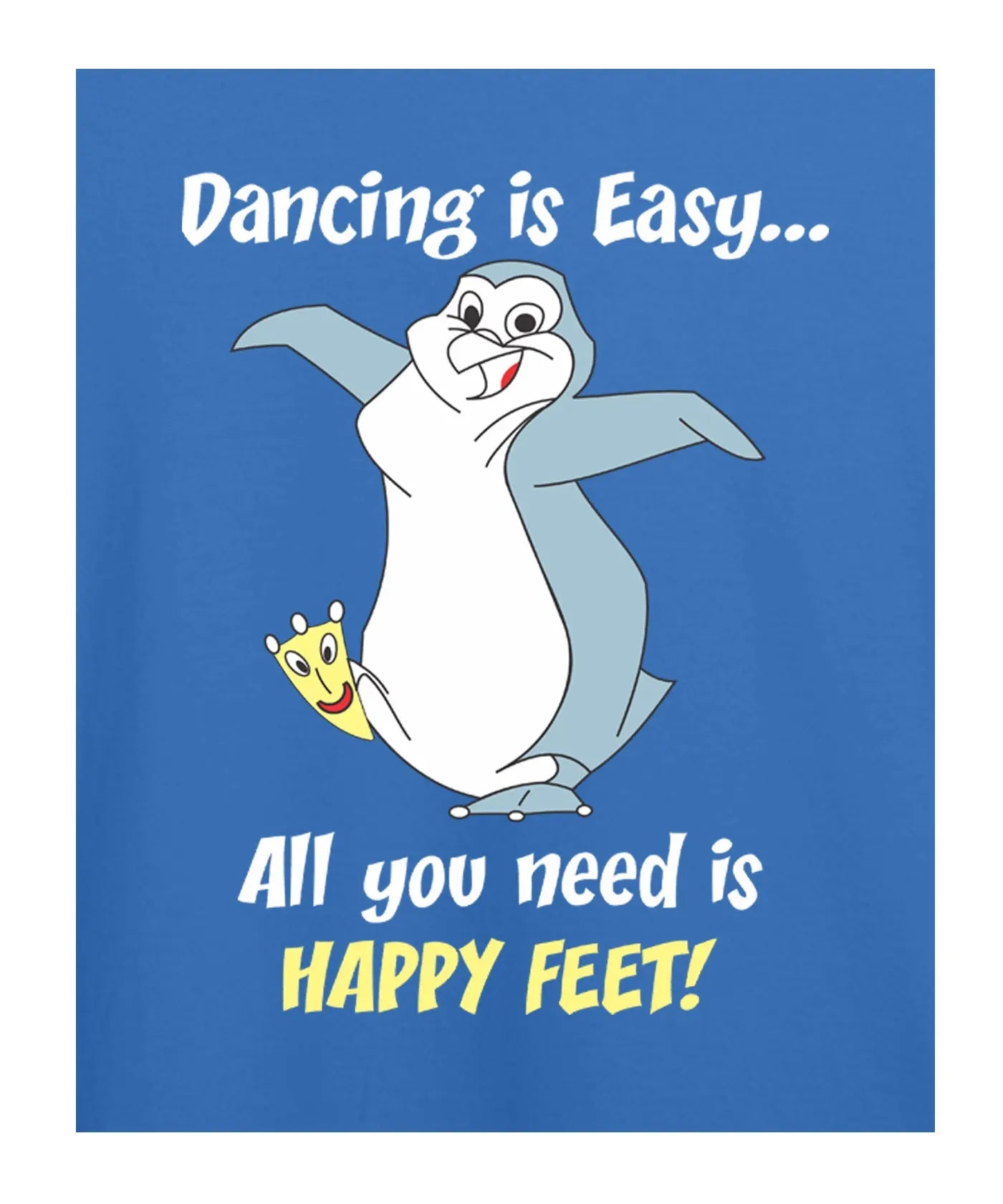 "Dancing Is Easy" - Kids Unisex T-Shirt – Premium Round Neck - Electric Blue - 100% Cotton Offbeat