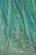 Elegant Sky Blue Silk Wedding Lehenga with Intricate Paisley Embroidery KSR