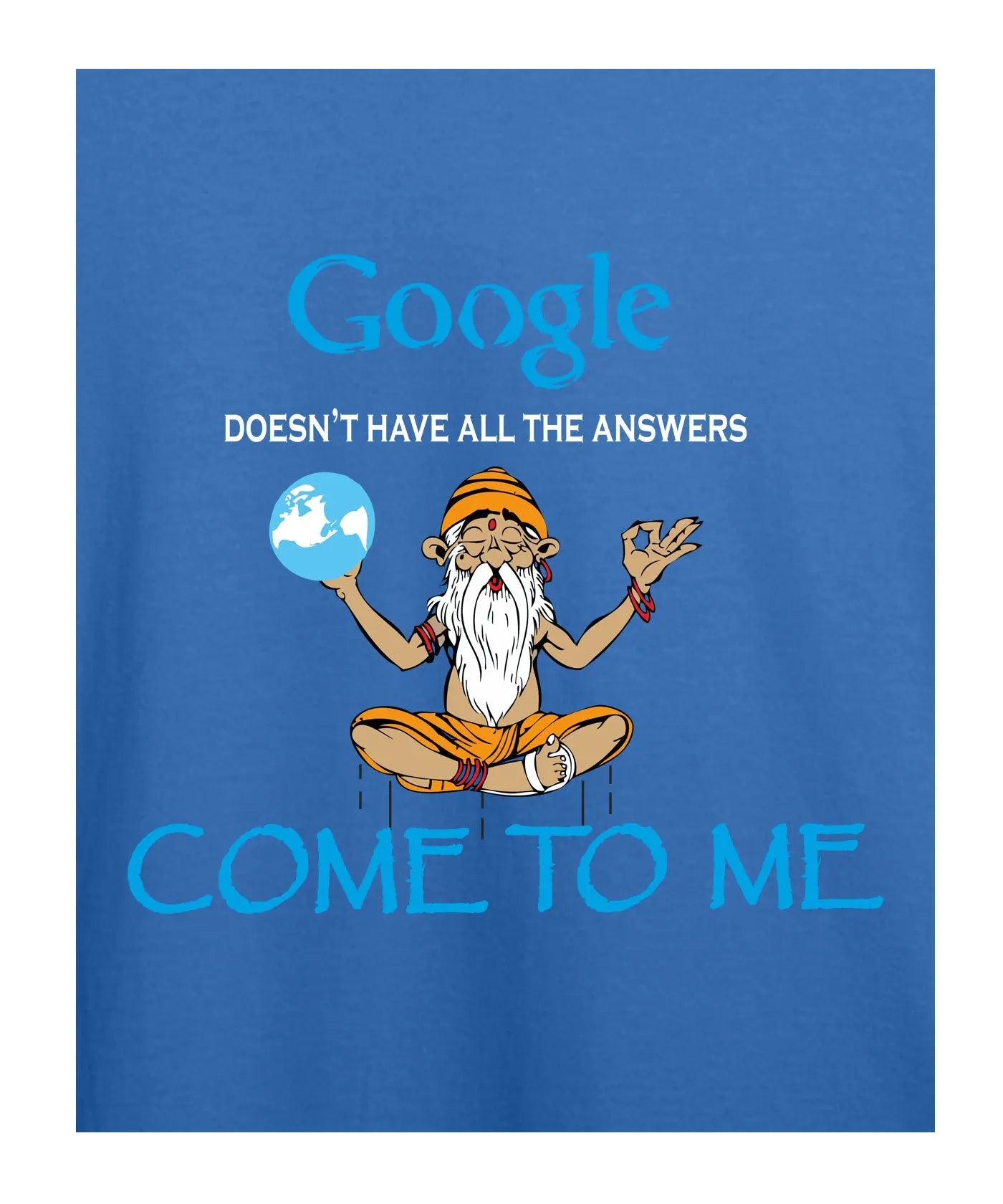 Google Answers - Women’s T-Shirt – Premium Round Neck - Navy Blue, Black & Electric Blue - 100% Cotton Offbeat