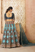 Blue Banarasi Aari Work Lehenga with Dupatta KSR