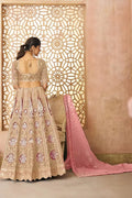 Chiku Champagne Banarasi Aari Work Lehenga with Dupatta KSR