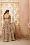 Coffee Banarasi Aari Work Lehenga with Dupatta KSR