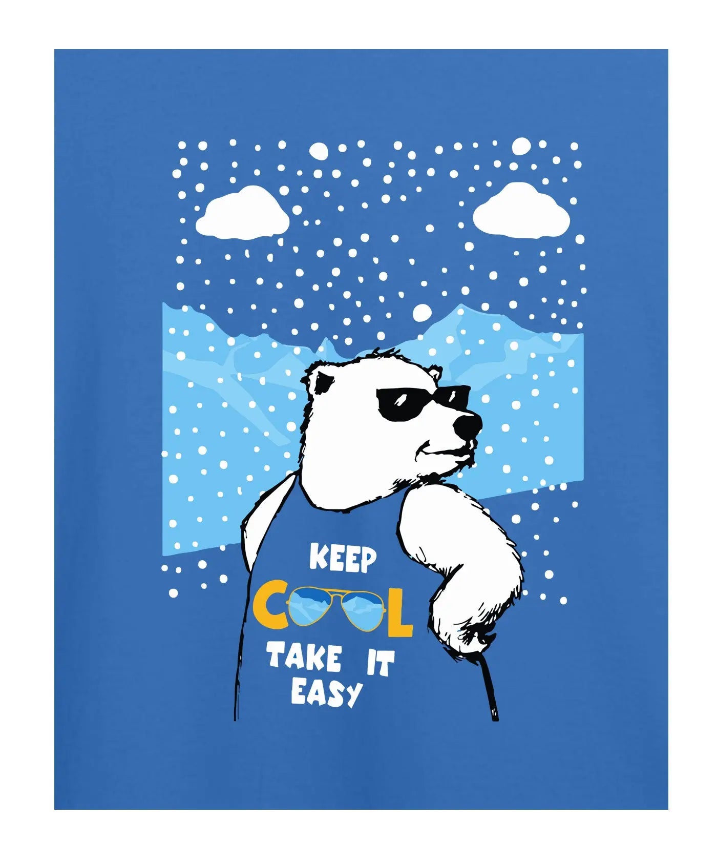 "Keep Cool" - Juniors Unisex T-Shirt – Premium Round Neck - Electric Blue - 100% Cotton Offbeat