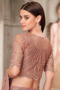 Bridal-Inspired Designer Saree in Gold with Golden Embellishments jacket LF
