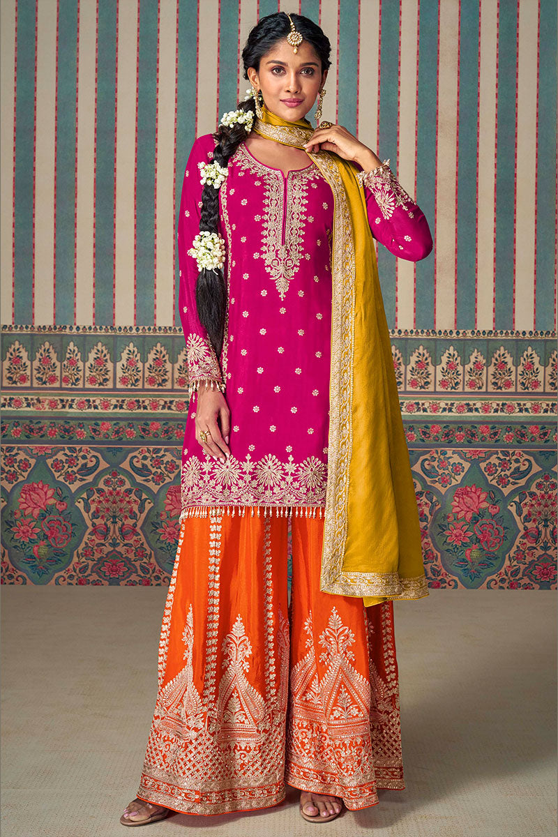 Rani Pink Salwar set who love vibrant ethnic fashion LF