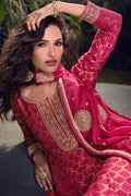 Vibrant Rani Pink Designer Salwar set with Sequins & Embroidered Work LF