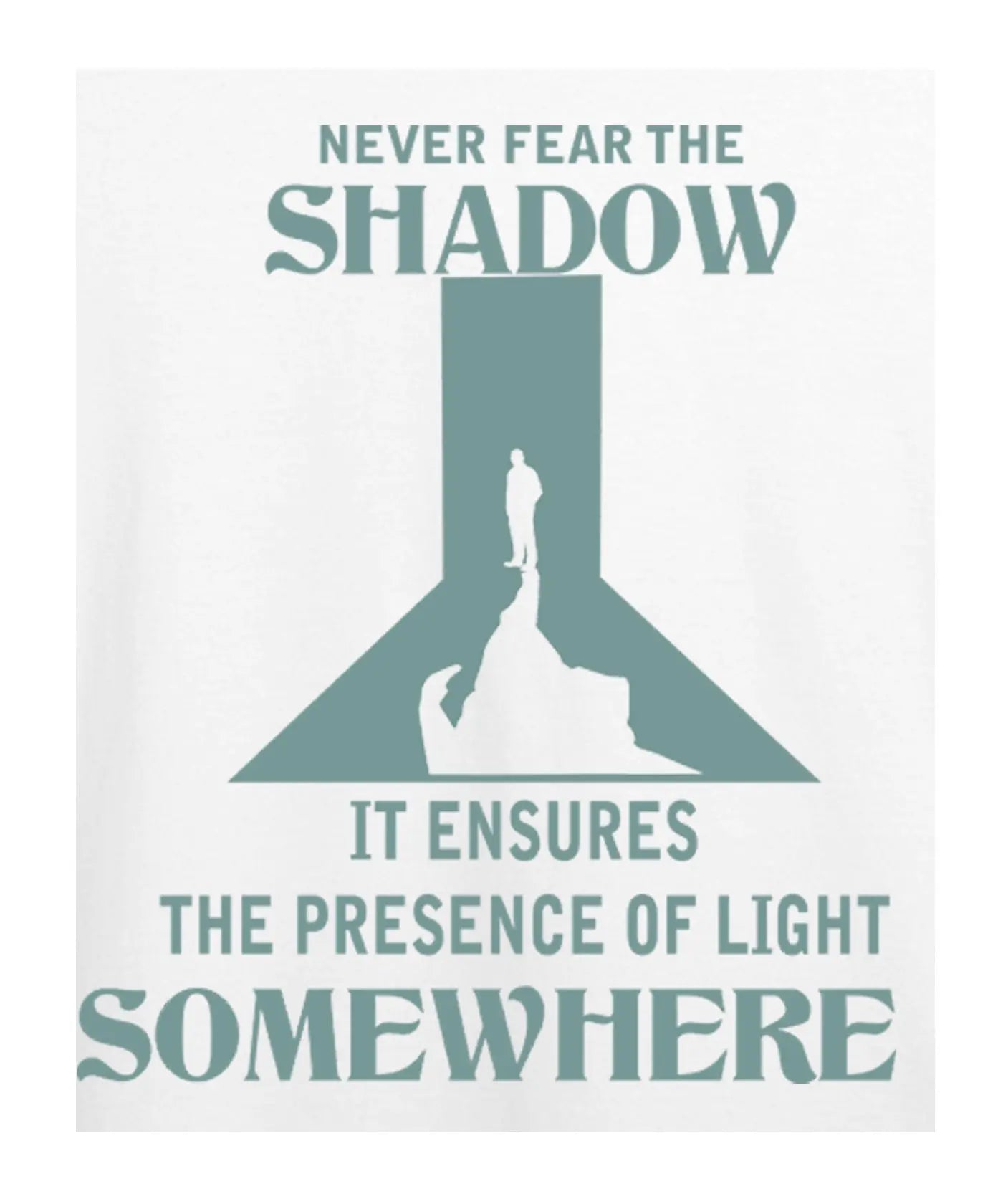 "Light Somewhere" Printed T-Shirt – Premium Round Neck - Navy Blue and White - 100% Cotton Offbeat