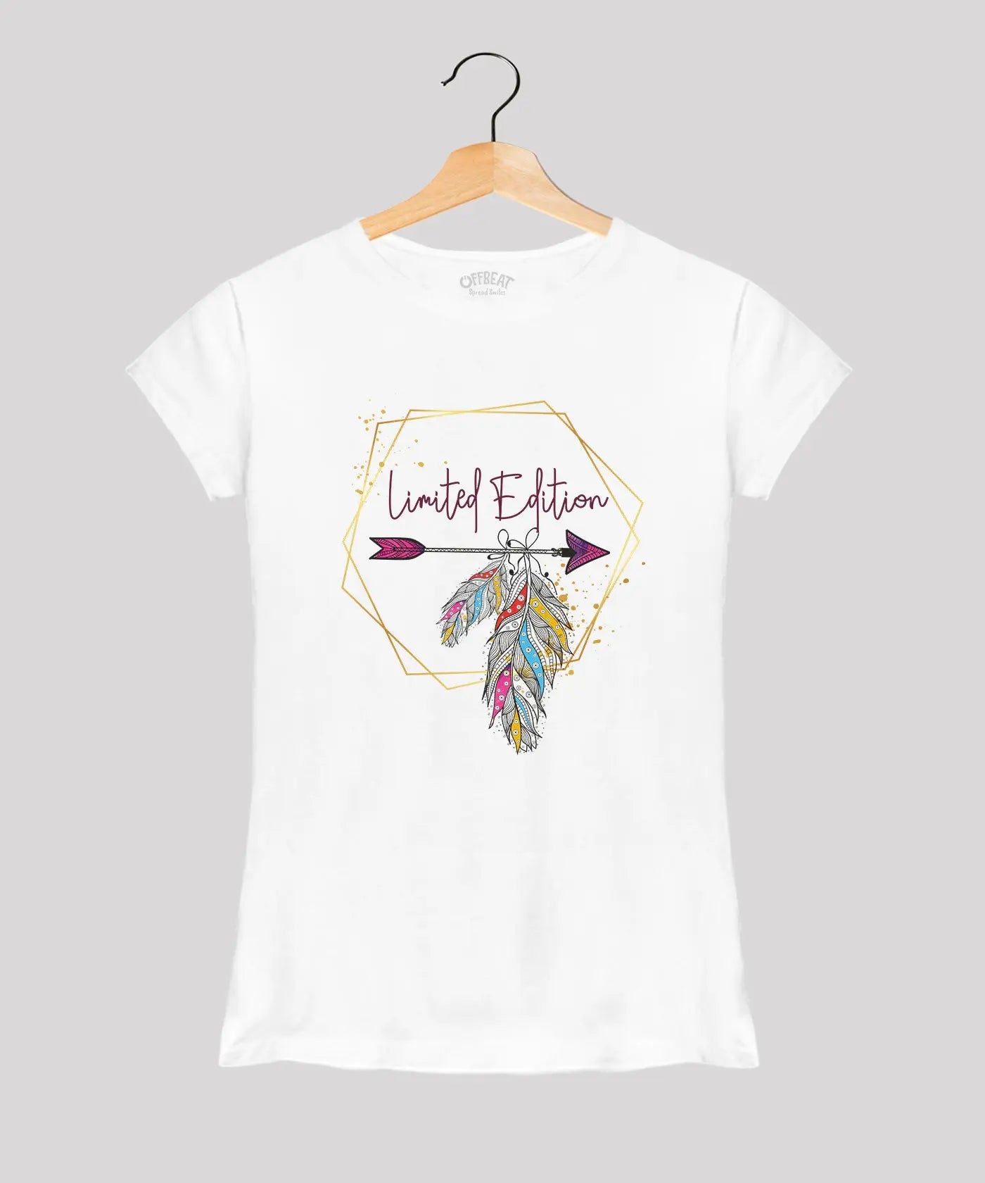 "Limited Edition" - Women’s T-Shirt – Premium Round Neck - White - 100% Cotton Offbeat