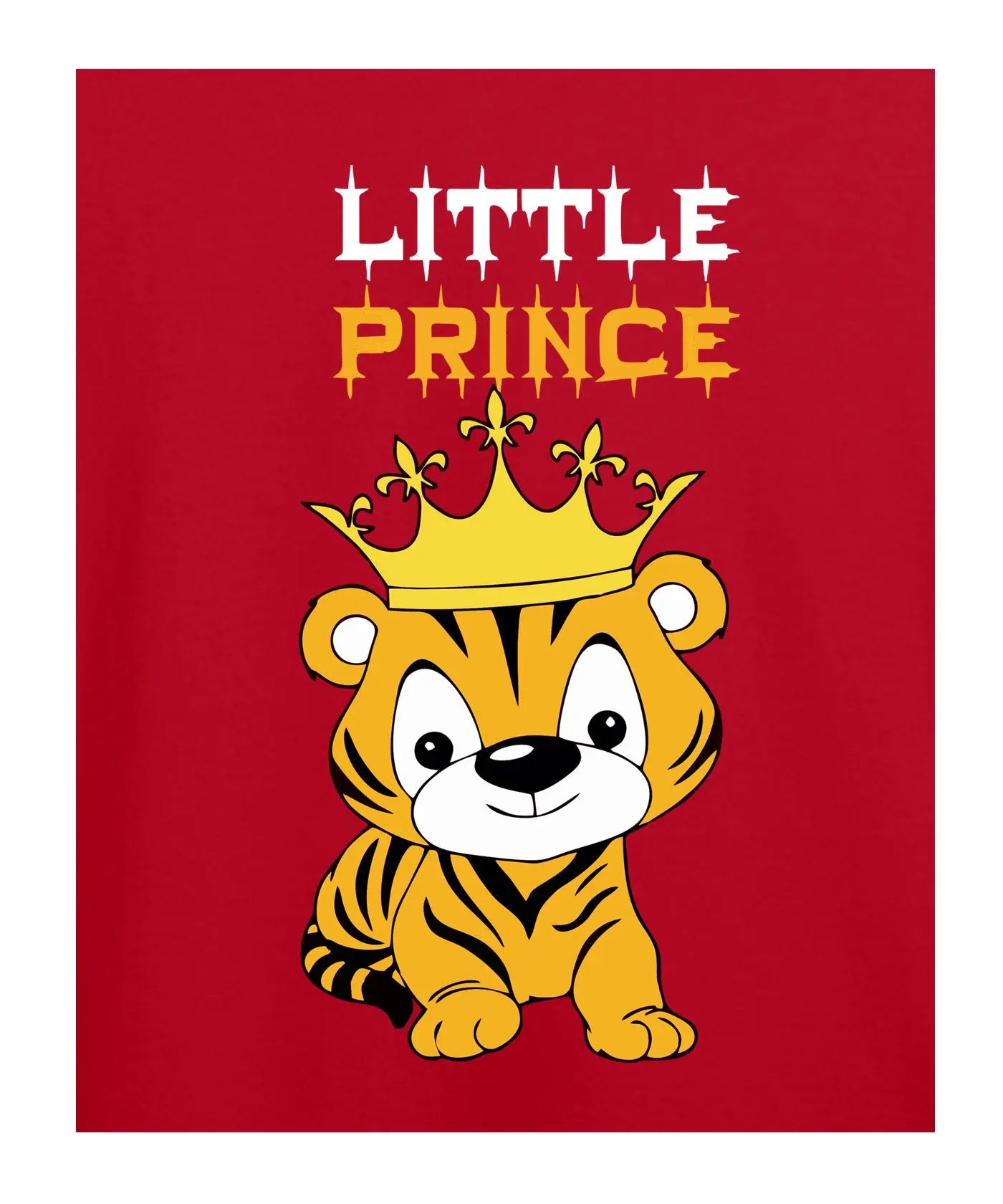 "Little Prince" - Kids Unisex T-Shirt – Premium Round Neck - Red - 100% Cotton Offbeat