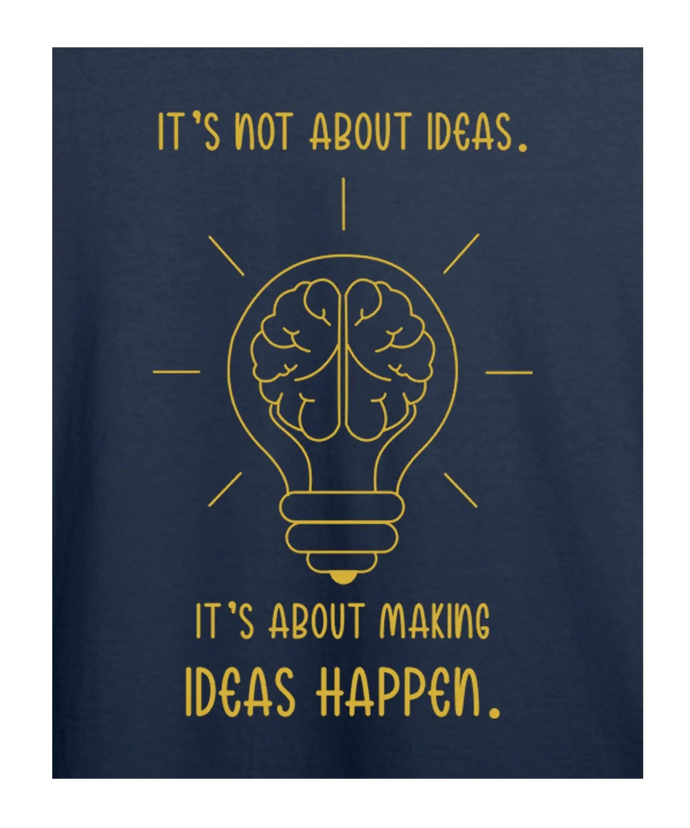 Making Ideas Happen - Women Graphic T-Shirt – 100% Cotton - Electric Blue & Navy Blue Variants Offbeat