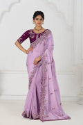 Mauve Color Saree in Zari & Sequin Work on Luxurious Fendi Fabric KSR