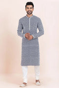 Multi-color & White Rayon Printed Kurta Pajama Set - Traditional Wear RTI